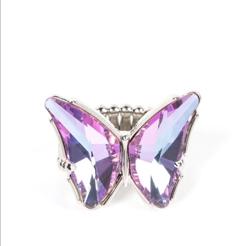 Paparazzi Fluorescent Flutter Purple Ring